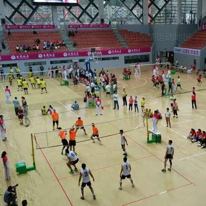 体育比赛运动木地板双层龙骨组合